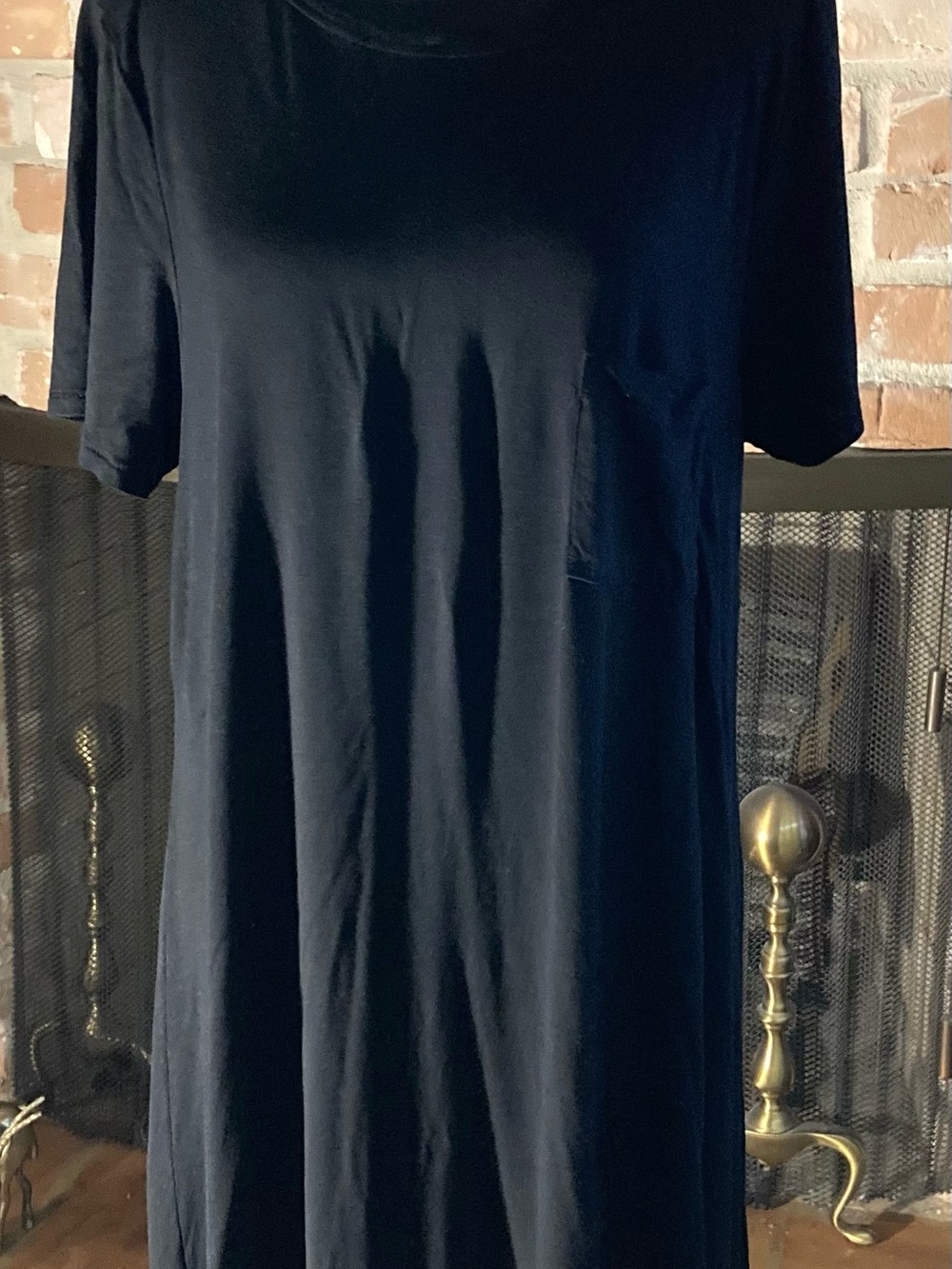 LuLaRoe Women’s Black Short-Sleeve Hi-Low Midi Dress